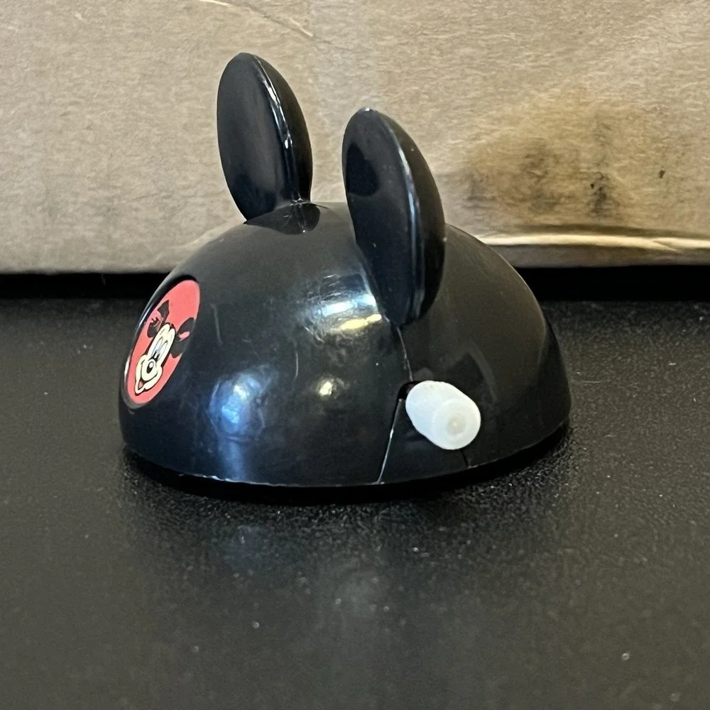 Disney Wind-Up Mickey Mouse Club Ears Mouseketeers 1990's Rolling Toy Vintage